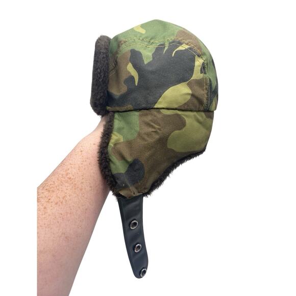 Vintage Ear Flap Trapper Hat Cap Camo Camouflage Thinsulate Gore-Tex 3M Hunting - Picture 5 of 9